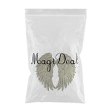 Maxbell 3D Feather Wings Sequin Patches for Clothes Hats Bags Embellishment Golden