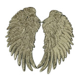 Maxbell 3D Feather Wings Sequin Patches for Clothes Hats Bags Embellishment Golden