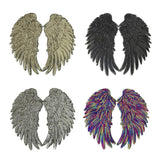 Maxbell 3D Feather Wings Sequin Patches for Clothes Hats Bags Embellishment Golden