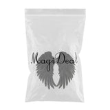 Maxbell 3D Feather Wings Sequin Patches for Clothes Hats Bags Embellishment Black