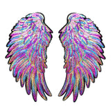 Maxbell 2Pack Colorful Sequins Patch DIY Angel Wings Clothes Sew-on Applique Sticker
