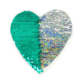 Maxbell Heart Sequins Sewing Applique Reversible Embroidery Clothes Patches Badge