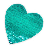Maxbell Heart Sequins Sewing Applique Reversible Embroidery Clothes Patches Badge