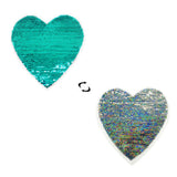 Maxbell Heart Sequins Sewing Applique Reversible Embroidery Clothes Patches Badge