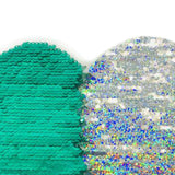 Maxbell Heart Sequins Sewing Applique Reversible Embroidery Clothes Patches Badge
