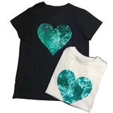 Maxbell Heart Sequins Sewing Applique Reversible Embroidery Clothes Patches Badge