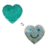 Max Love Heart - Sequin Sew On Applique Change Color Patch Embroidered Crafts