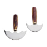 Max Maxb Steel Half Moon Leather Cutting Knife Leather Cutter Edge Skiving Tool Small
