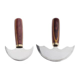 Max Maxb Steel Half Moon Leather Cutting Knife Leather Cutter Edge Skiving Tool Small