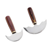 Max Maxb Steel Half Moon Leather Cutting Knife Leather Cutter Edge Skiving Tool Small