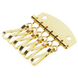 Maxbell Alloy 6 Clasp Key Holder Key Chain Row fo Leathercraft Wallet DIY Golden