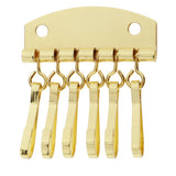 Maxbell Alloy 6 Clasp Key Holder Key Chain Row fo Leathercraft Wallet DIY Golden