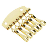 Maxbell Alloy 6 Clasp Key Holder Key Chain Row fo Leathercraft Wallet DIY Golden