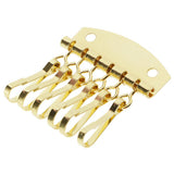 Maxbell Alloy 6 Clasp Key Holder Key Chain Row fo Leathercraft Wallet DIY Golden