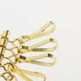 Maxbell Alloy 6 Clasp Key Holder Key Chain Row fo Leathercraft Wallet DIY Golden