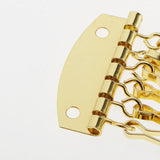 Maxbell Alloy 6 Clasp Key Holder Key Chain Row fo Leathercraft Wallet DIY Golden
