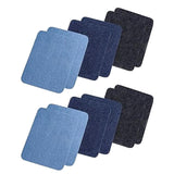 Max 12pcs Multi Color Sewing Patch Jeans Pants Coats Rectangle Cotton DIY Patch