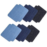 Max 12pcs Multi Color Sewing Patch Jeans Pants Coats Rectangle Cotton DIY Patch