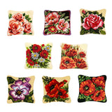 Max Maxb Flower Pattern Latch Hook Kits Pillow Case Cushion Cover 17x17'' Flower 1