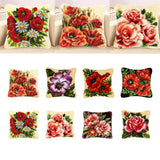 Max Maxb Flower Pattern Latch Hook Kits Pillow Case Cushion Cover 17x17'' Flower 1