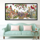 Maxbell Stamped Cross Stitch Kits Embroidery Package - Birds Pattern 14CT 54x30cm