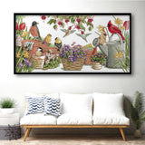 Maxbell Stamped Cross Stitch Kits Embroidery Package - Birds Pattern 14CT 54x30cm