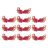 Maxbell 10Pcs Fancy Chinese Button Knot Decorative Crafts For Clothes Rose Red