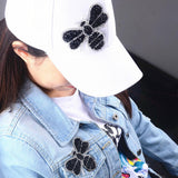 Maxbell 6Pcs Bee Design Iron on Patch for Clothes T-Shirt DIY Badges Applique Black
