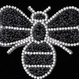 Maxbell 6Pcs Bee Design Iron on Patch for Clothes T-Shirt DIY Badges Applique Black