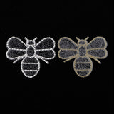 Maxbell 6Pcs Bee Design Iron on Patch for Clothes T-Shirt DIY Badges Applique Black