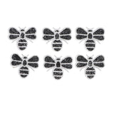 Maxbell 6Pcs Bee Design Iron on Patch for Clothes T-Shirt DIY Badges Applique Black