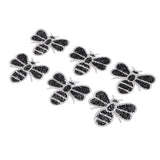 Maxbell 6Pcs Bee Design Iron on Patch for Clothes T-Shirt DIY Badges Applique Black