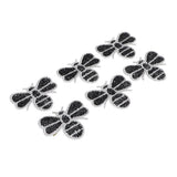 Maxbell 6Pcs Bee Design Iron on Patch for Clothes T-Shirt DIY Badges Applique Black
