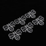 Maxbell 6Pcs Bee Design Iron on Patch for Clothes T-Shirt DIY Badges Applique Black