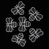 Maxbell 6Pcs Bee Design Iron on Patch for Clothes T-Shirt DIY Badges Applique Black