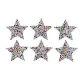 Maxbell 6Pcs Star Design Iron on Patch for Clothes T-Shirt DIY Applique Multicolored