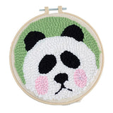 Maxbell 1 Set Panda Punch Needle Kits with Punch Embroidery Pen DIY Crafts