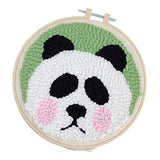 Maxbell 1 Set Panda Punch Needle Kits with Punch Embroidery Pen DIY Crafts