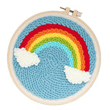Maxbell 1 Set Rainbow Punch Needle Kits with Punch Embroidery Pen DIY Crafts