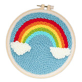 Maxbell 1 Set Rainbow Punch Needle Kits with Punch Embroidery Pen DIY Crafts