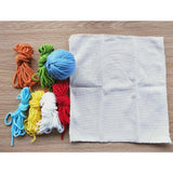Maxbell 1 Set Rainbow Punch Needle Kits with Punch Embroidery Pen DIY Crafts