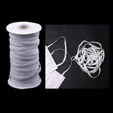 Maxbell 125yd Elastic Stretch Cord for Clothes Dress Sport Pants Sewing Trim White