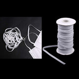 Maxbell 125yd Elastic Stretch Cord for Clothes Dress Sport Pants Sewing Trim White