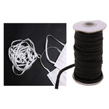Maxbell 125yd Elastic Stretch Cord for Clothes Dress Sport Pants Sewing Trim Black