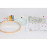Maxbell DIY Needlework Kits with Embroidery Hoop Cross Stitch Craft Flower Pattern