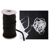 Maxbell 5 Yard Elastic Stretch Cord Clothes Dress Sport Pants Sewing Trim Black 3mm