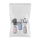 Maxbell 5Pcs  Polyester Sewing Thread Set for Hand Machine 1312.34yards White Black Light Gray Light Pink Sky Blue