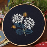 Maxbell Flower Pattern Embroidery Starter Kit Cross Stitch Kits 20x20cm D