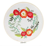 Maxbell Flower Pattern Embroidery Starter Kit Cross Stitch Kits 20x20cm H