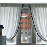 Maxbell 5 Yd Curtain Trim Ribbon Pom Pom Tassel Fringe Sewing Upholstery Decor Black